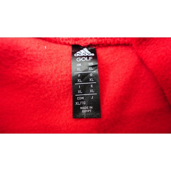 Adidas Golf Fleece Pullover Shirt Top Long Sleeve Turtleneck Red Womens XL NWT - Picture 9 of 14